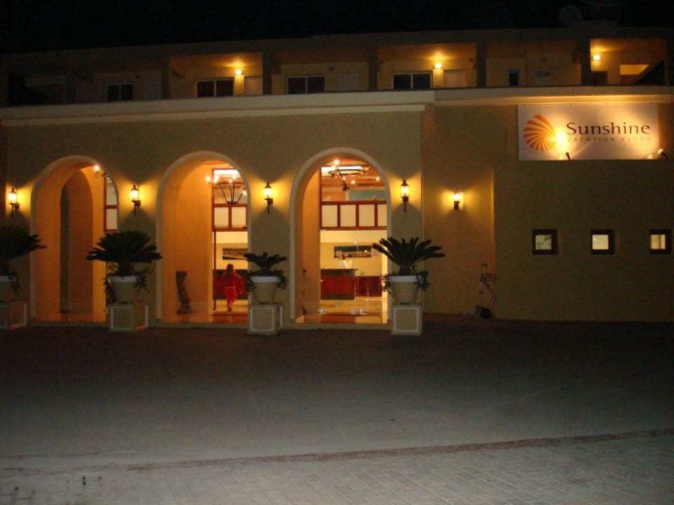 Rezeptions eingang bei Dunkelheit Sunshine Rhodes
