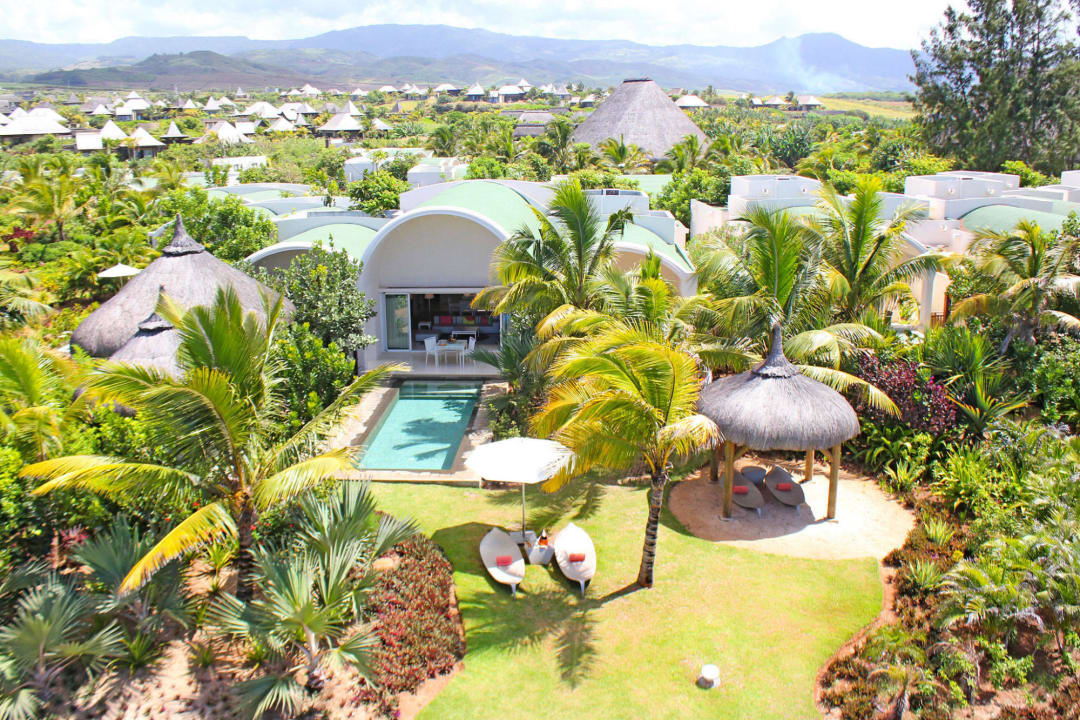 Beach Villa Aerial view SO/ Mauritius Hotel