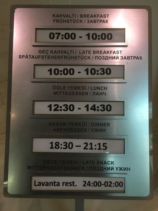 Öffnungszeiten Büffetrestaurant Acanthus Cennet Barut Collection