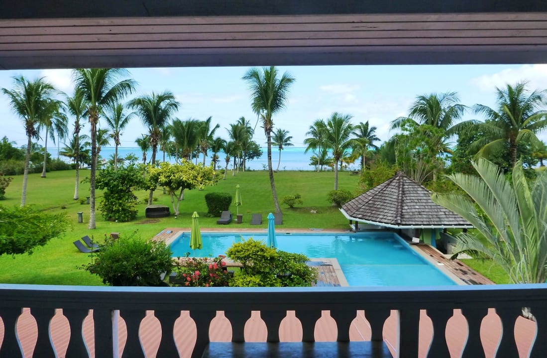 Ausblick vom Standard-Zimmer Hotel Raiatea Lodge