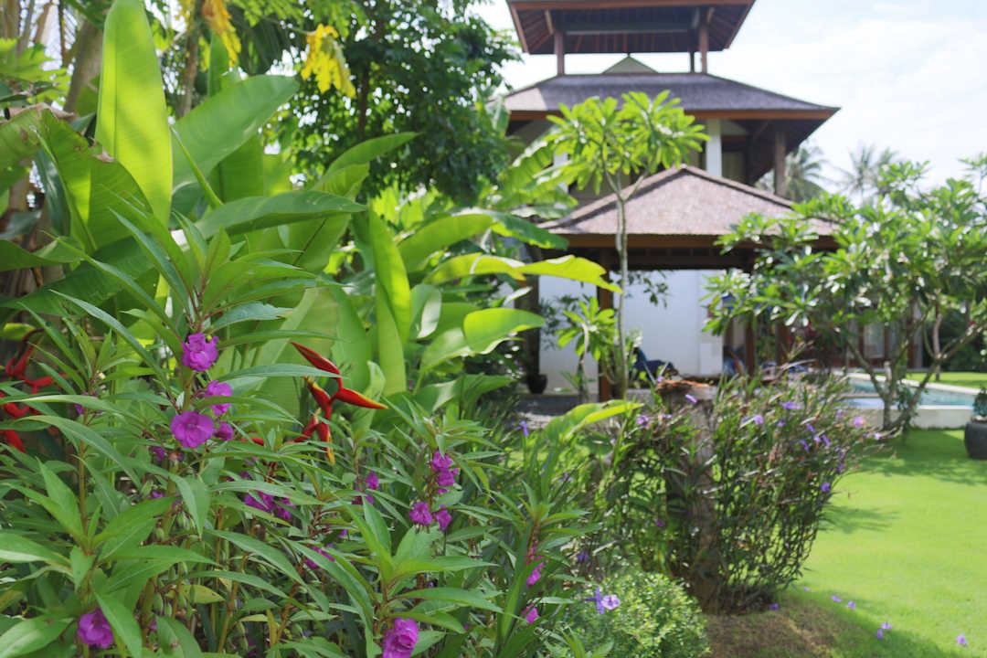 Rumah Isah blühender Garten Nusa Indah Bungalows & Villa