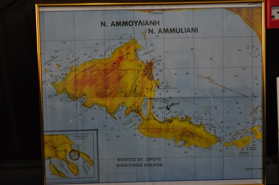 Map ammouliani island Hotel Sunrise