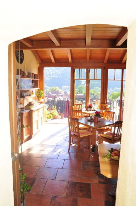 Ausblick vom Frühstücksraum (Wintergarten) Gästehaus Turm Wachau