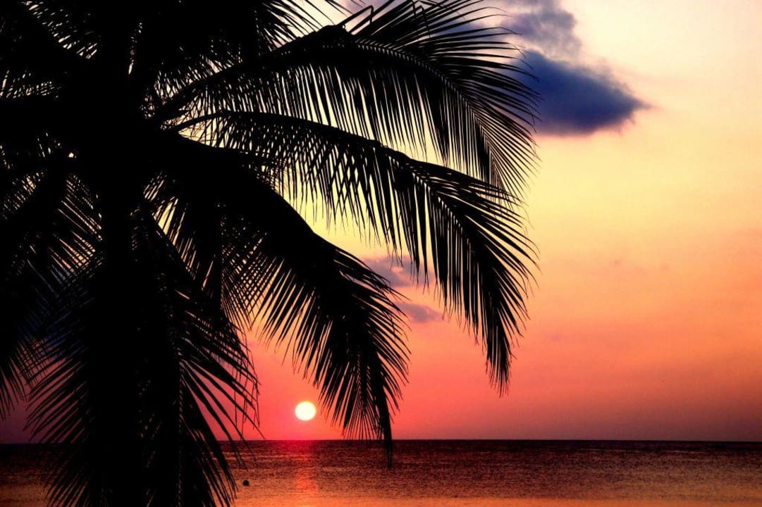 Traumhafter Sonnenuntergang am Strand Hotel Riu Palace Tropical Bay