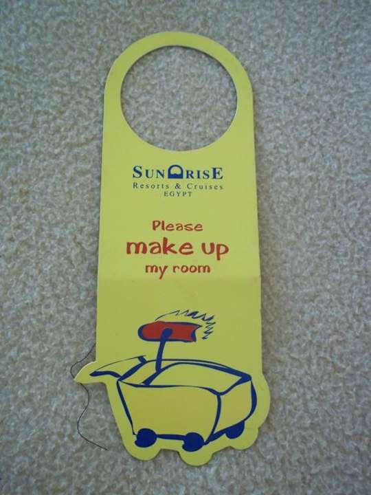 Das Schild musste man immer raushängen Le Jardin Aqua Park Resort