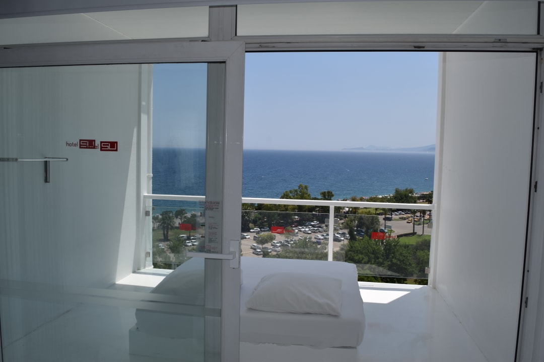 Blick auf den Balkon Hotel SU & Aqualand