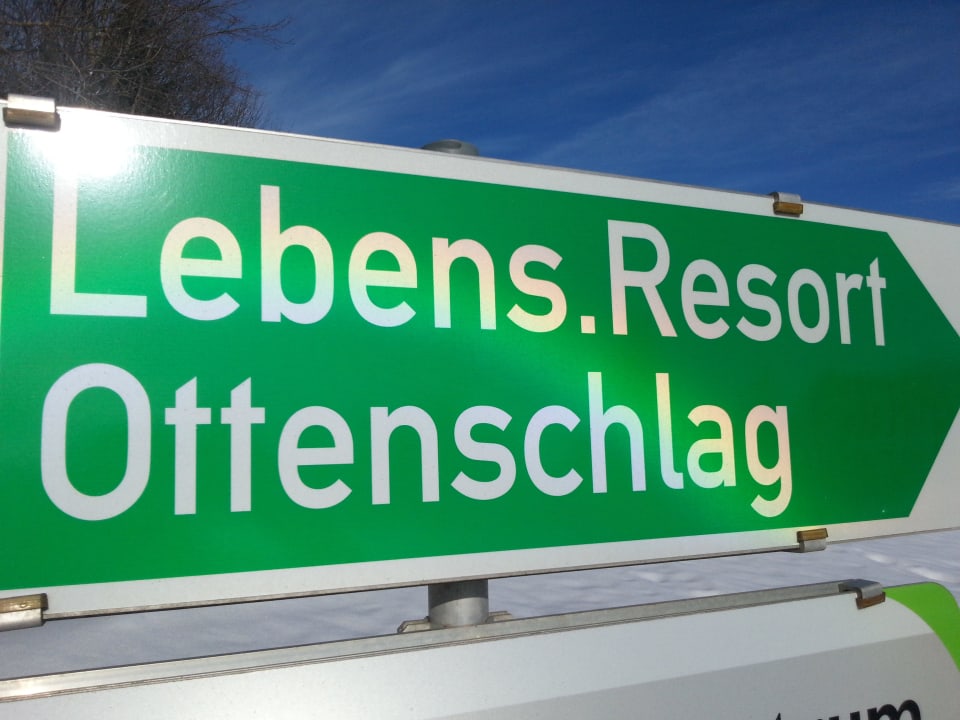 Schild Lebens.Resort Ottenschlag