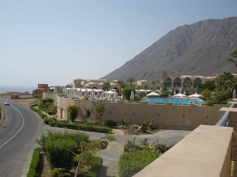 Widok z tarasu restauracji El Wekala Aqua Park Resort Taba Heights