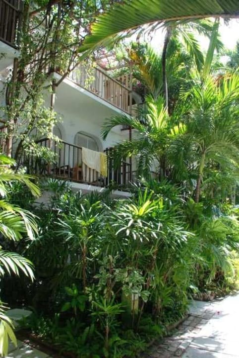 Ansicht Zimmerblock aus Garten Hotel Siboney Beach Club