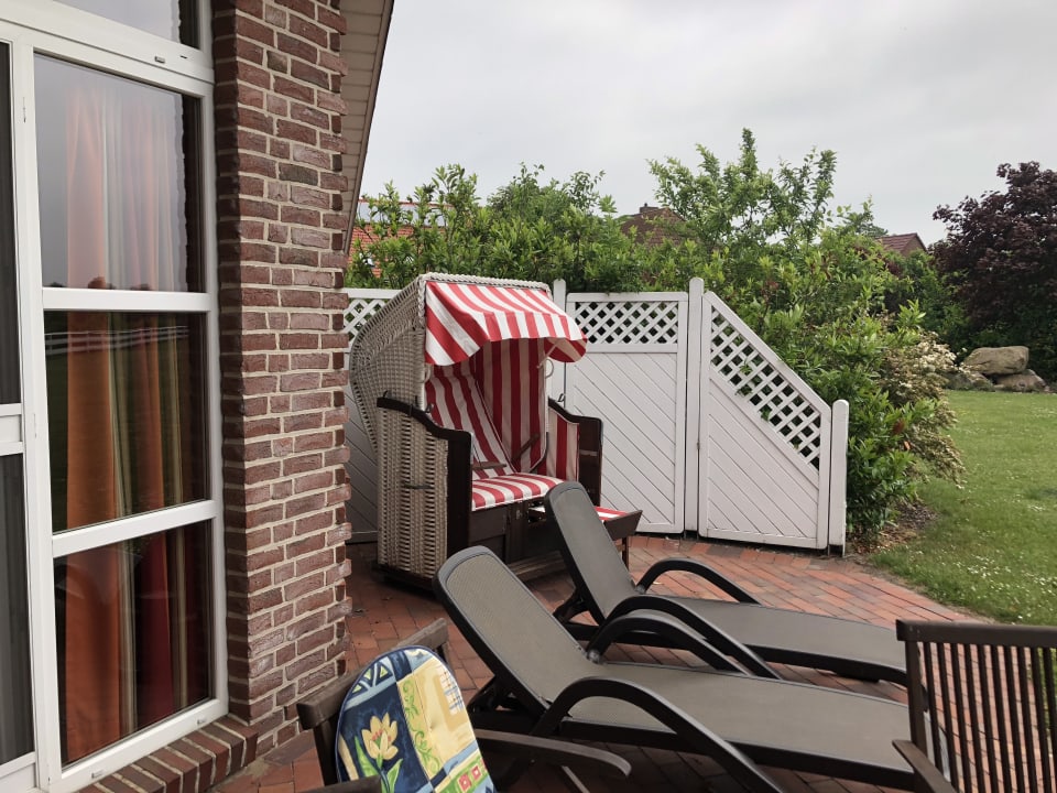 Terrasse Haus Apfelgarten Ferienhäuser Bauernhof Haltermann Landurlaub mit Stil