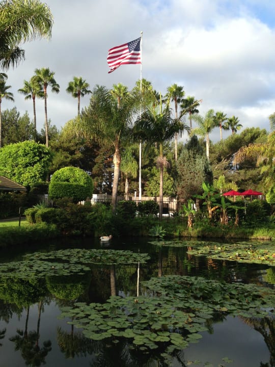 Teich vor dem Zimmer Hotel Ramada Limited Santa Barbara