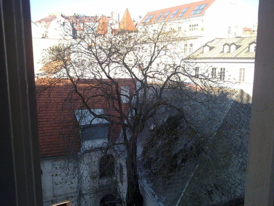 Вид из окна на крыши домов Hotel Salvador