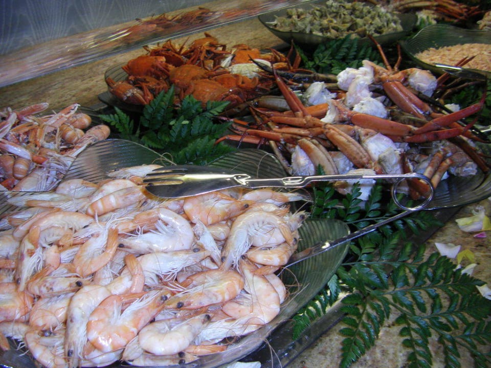 Meeresfrüchte am andalusischem Abend Hipotels Playa la Barrosa
