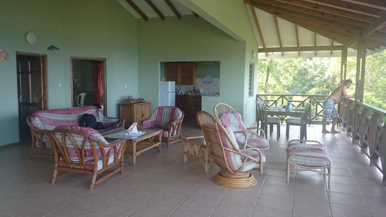 Riesige Wohnterrasse Hotel Anse Takamaka View