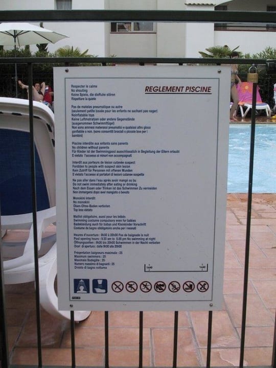 Poolregeln Résidence Sognu Di Rena