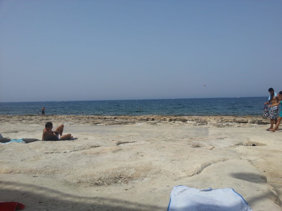 Felsenstrand von Sliema Sehr hart darauf zu sitzen The Diplomat Hotel