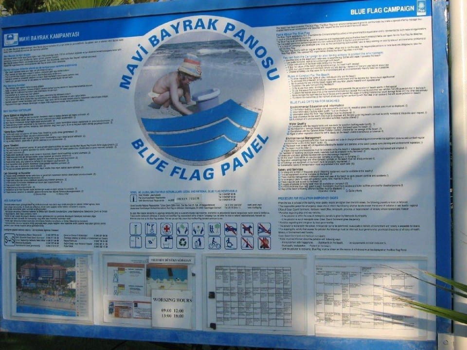 Strandauszeichnung mit blauer Flagge Arycanda Kirman Premium