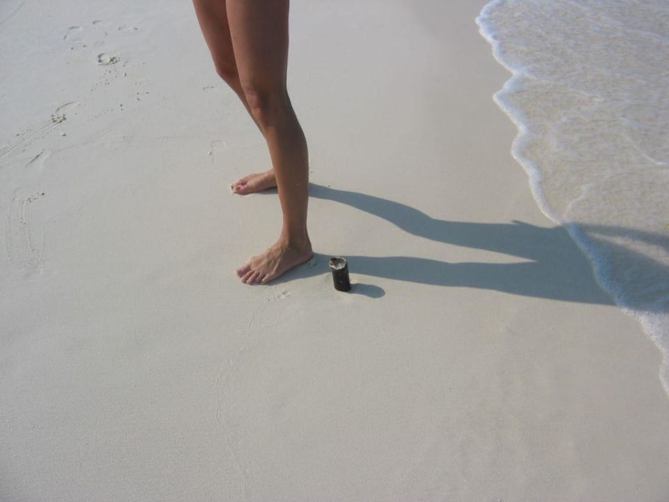 metallpflock am strand Sun Siyam Iru Fushi