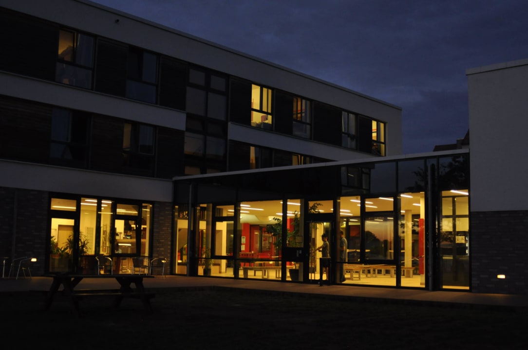 Illumination  - nächtliche Aussicht vom Steg Jugendherberge Ratzeburg