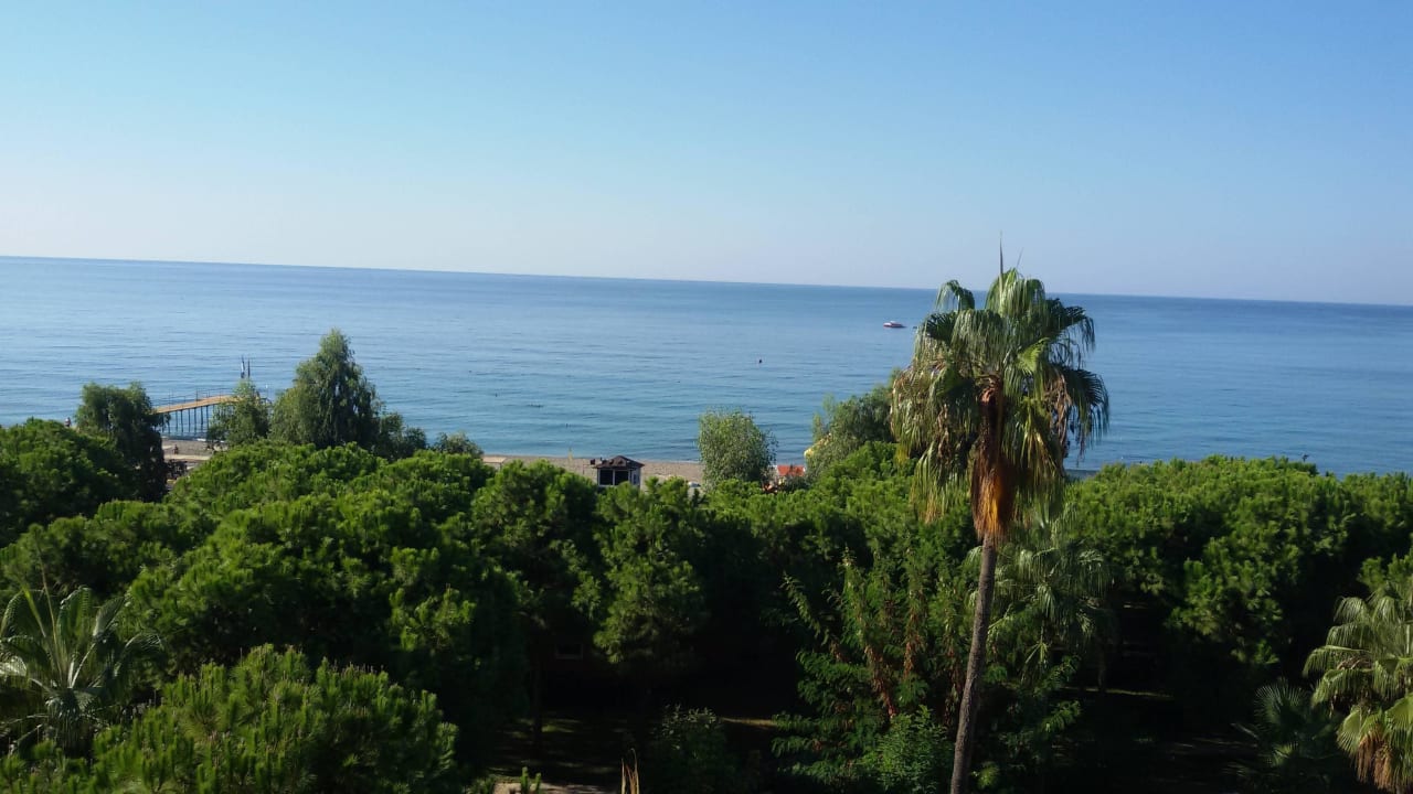 Ausblick vom Balkon  Club Turtas Beach Hotel