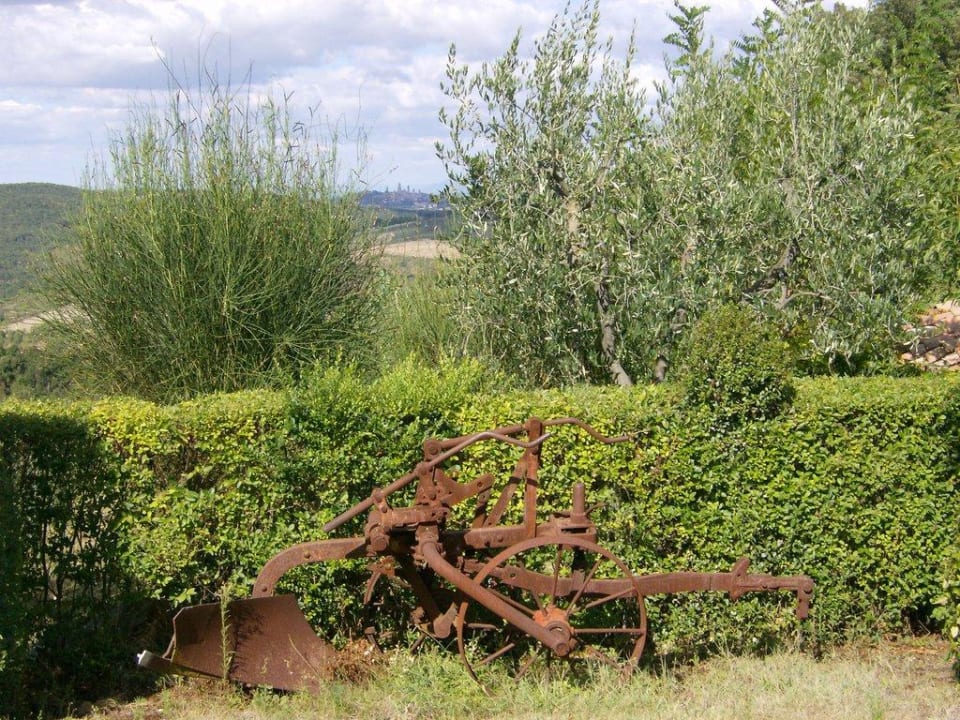 Ausblick von unserer Terrasse Hotel Antico Borgo Il Cardino