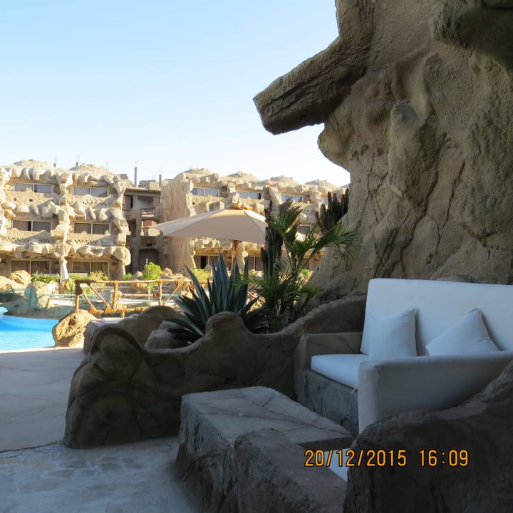 Blick auf die Terrasse mit Zugang zum Pool Hotel Caves Beach Resort (Adults Only)