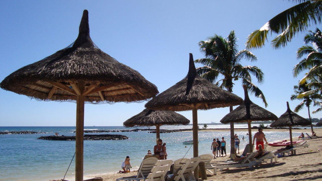 Blick aus Liegestuhl Veranda Pointe aux Biches Hotel
