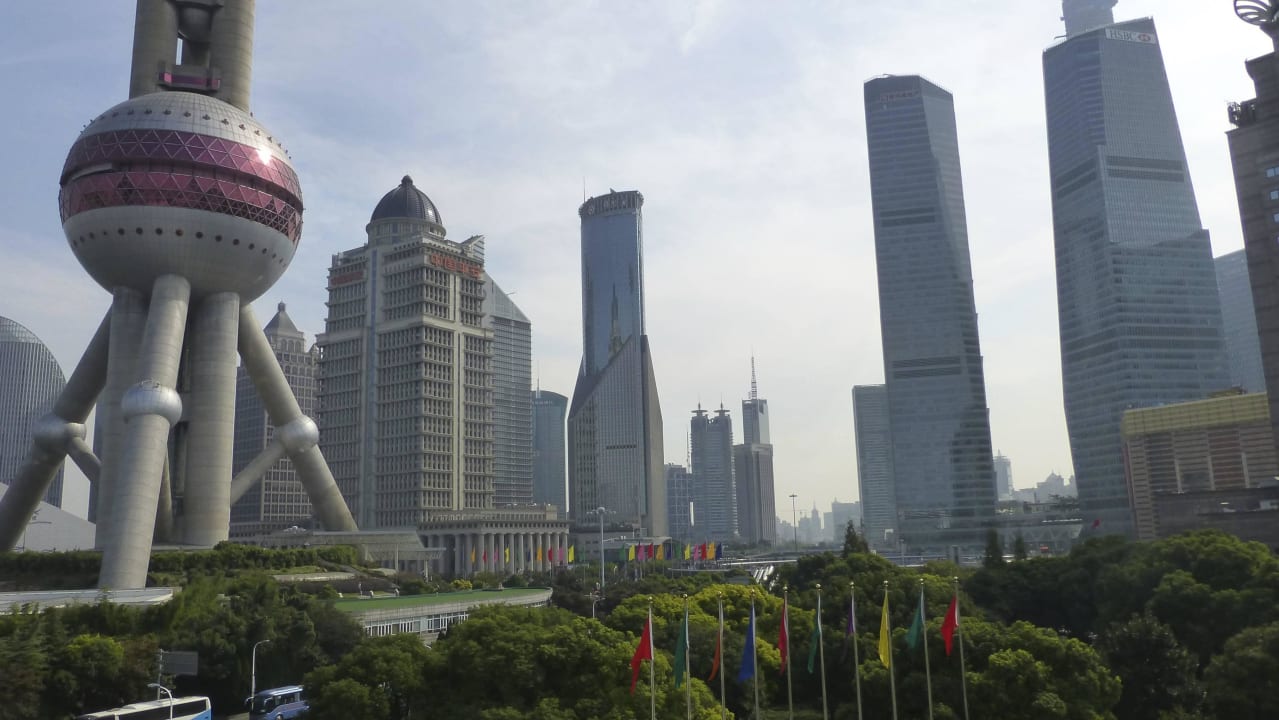 Blick aus dem Fenster links Oriental Riverside Bund View Hotel Shanghai