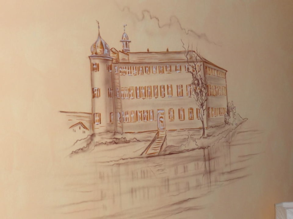 Wandmalerei im Wohnzimmer Ferien Hotel Bad Malente