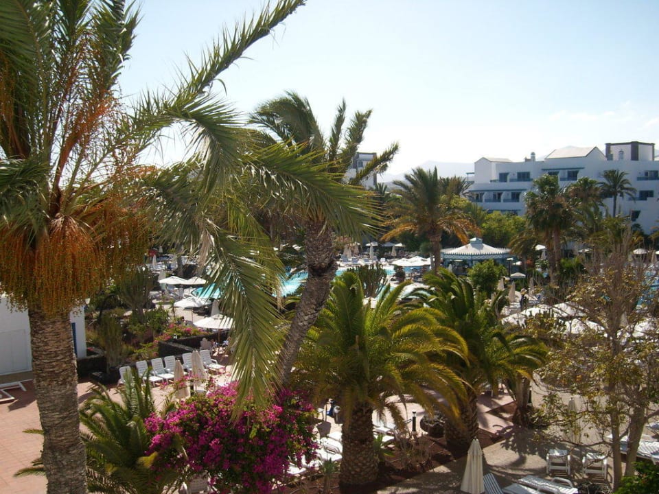 Gartenanlage vom Balkon aus gesehen Seaside Hotel Los Jameos