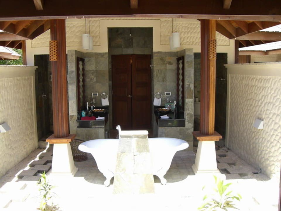 Strandvilla Badezimmer Sun Siyam Olhuveli