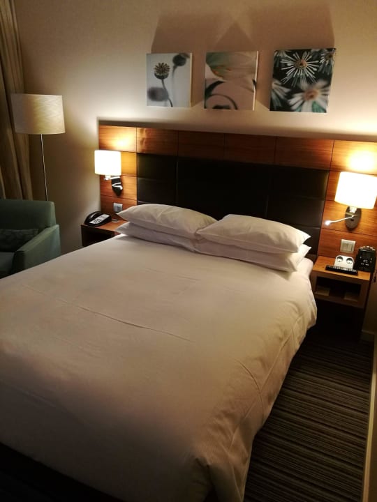 Doppelzimmer mit Frenchbett Hilton Garden Inn Frankfurt Airport