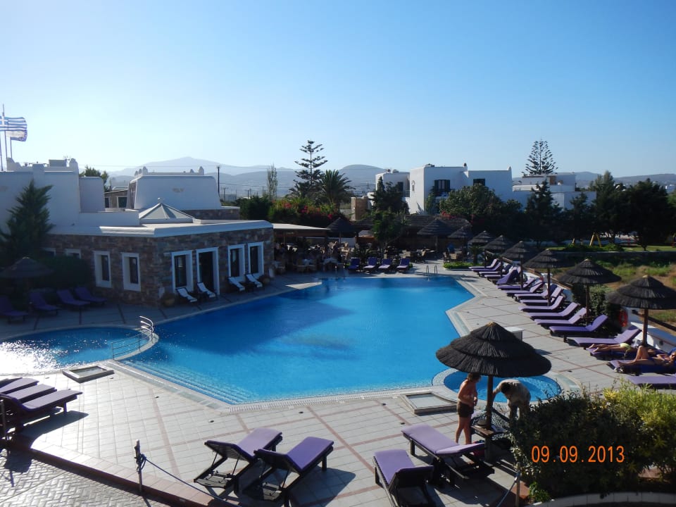 Blick vom Balkon Naxos Resort Beach Hotel