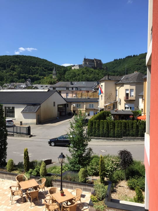 Blick vom Balkon Hotel Belle Vue