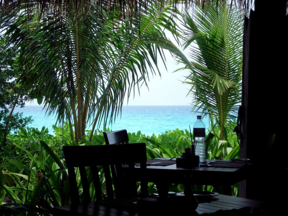 Aussicht vom Hauptrestaurant Haruge Kuramathi Maldives