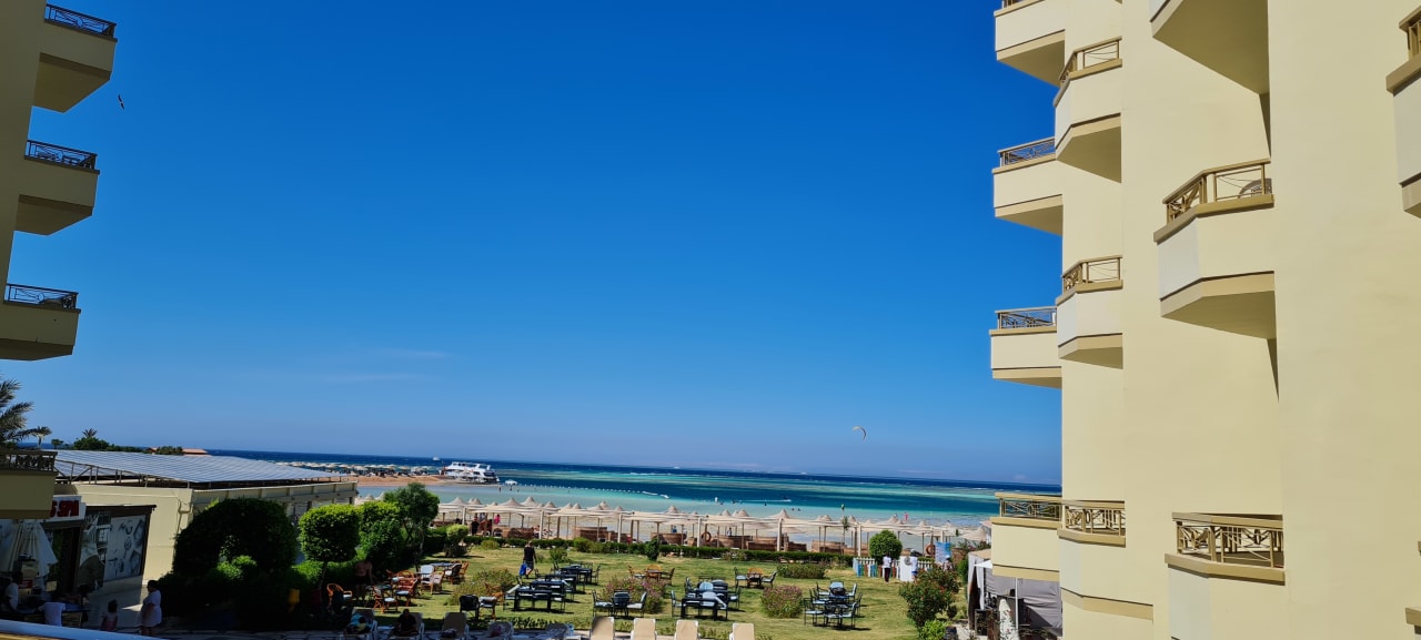 Ausblick Magic Beach Hotel Hurghada