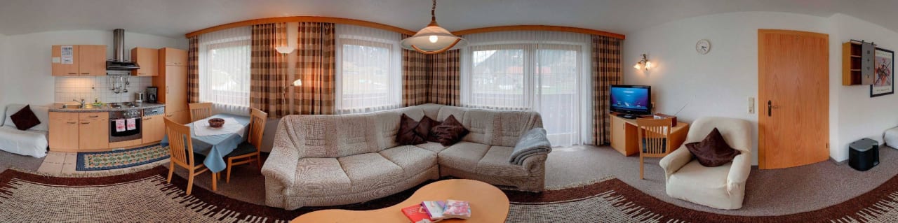 Ferienwohnung Bergsonne Wohnraum Ferienpension Christl