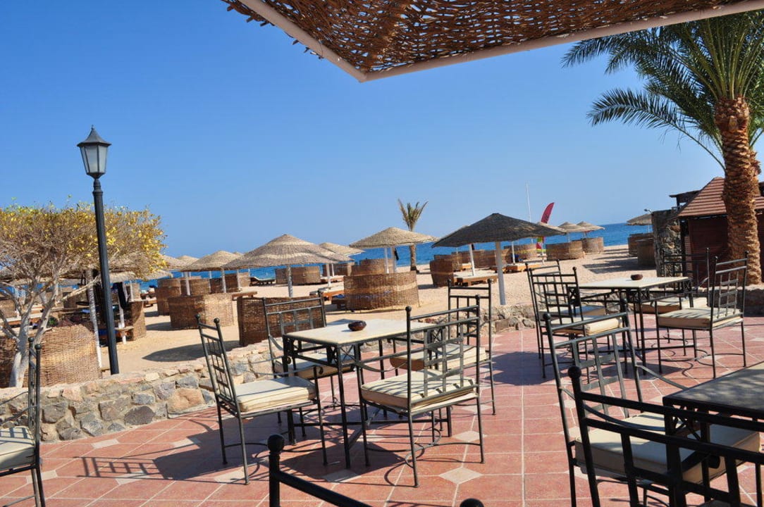Blick von der Terrasse auf den Strand Eagles Paradise Abu Soma