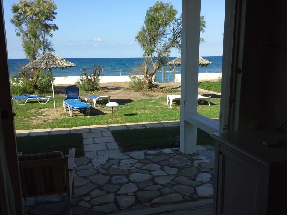 Blick aus dem Ocean-Bungalow Civitel Creta Beach