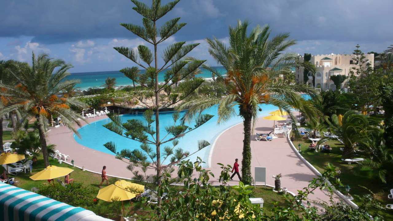 Widok z balkonu Mahdia Beach & Aquapark