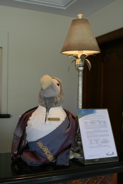 Dodo beim Empfang Hilton Mauritius Resort & Spa