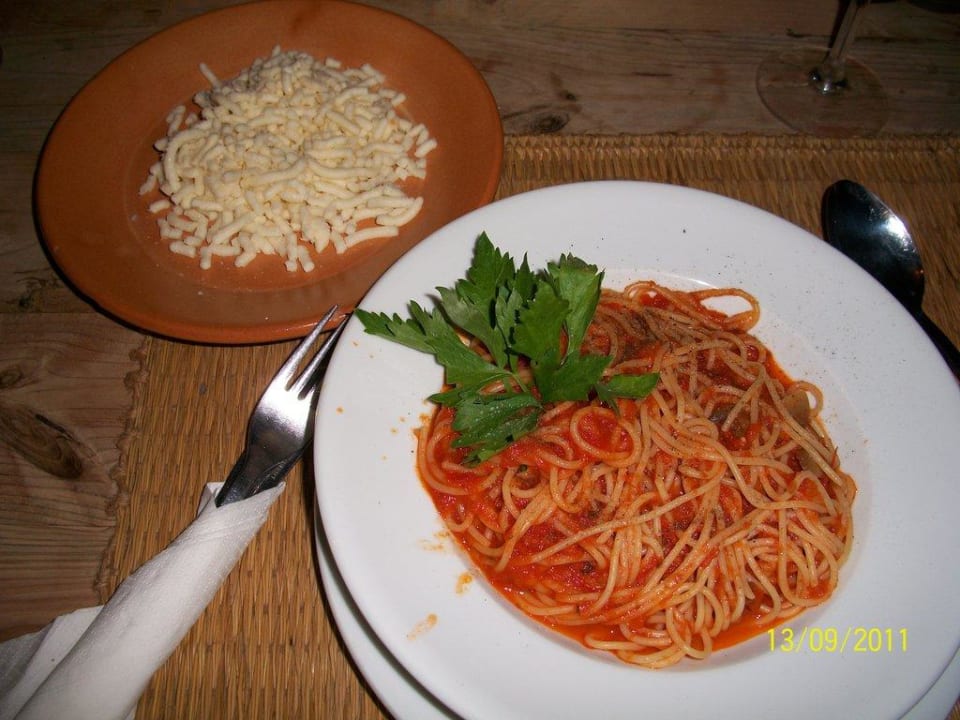 Spaghetti beim Italiener, sehr gut Mahdia Beach & Aquapark