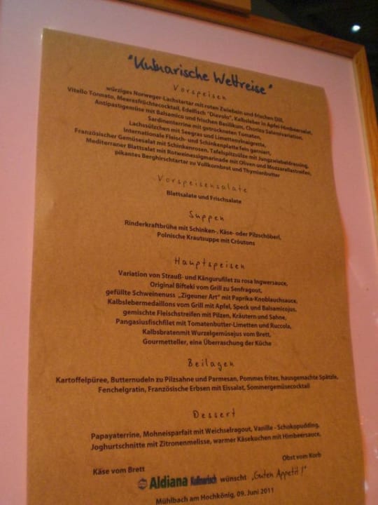 Buffet "Kulinarische Weltreise" Aldiana Club Hochkönig