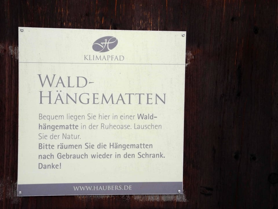 Auf Haubers Klimapfad Haubers Naturresort
