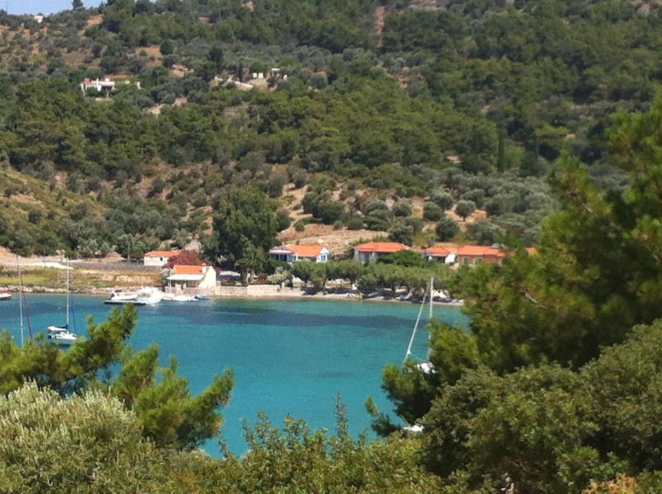 Blick Richtung Hotel und Strand Posidonio Hotel