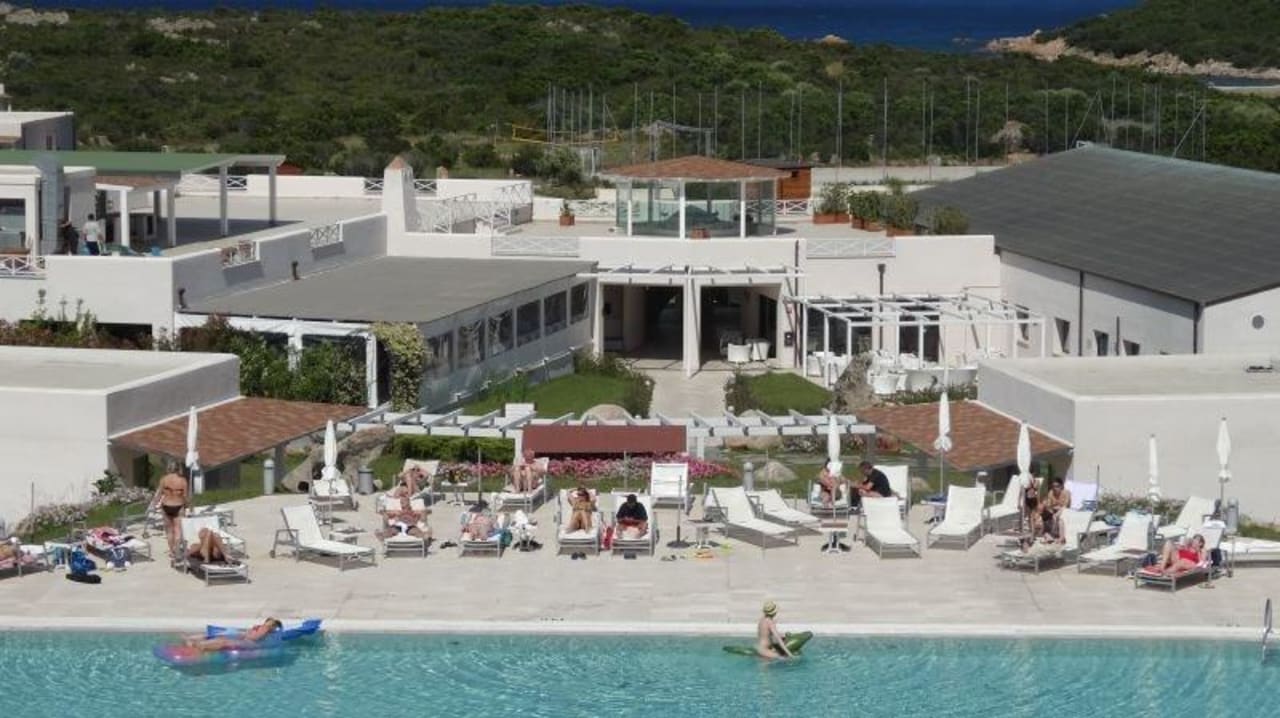 Blick von der Bar über der Rezeption Grande Baia Resort & Spa