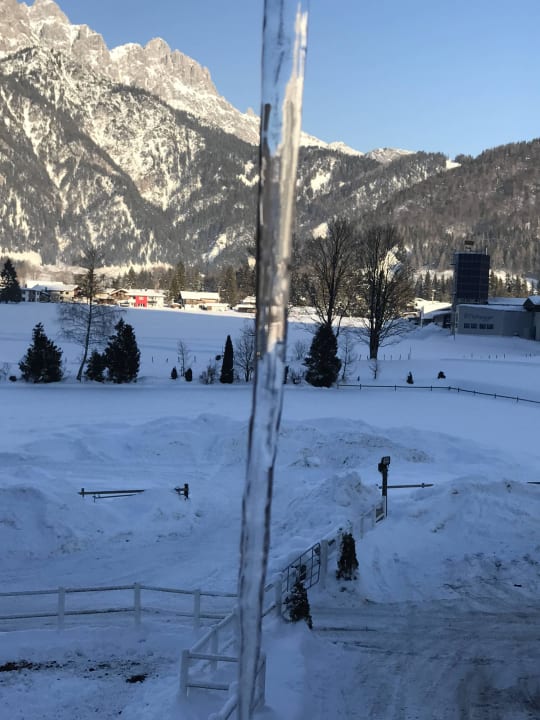 Ausblick von Balkon aus Hotel Strasserwirt Reiterhof