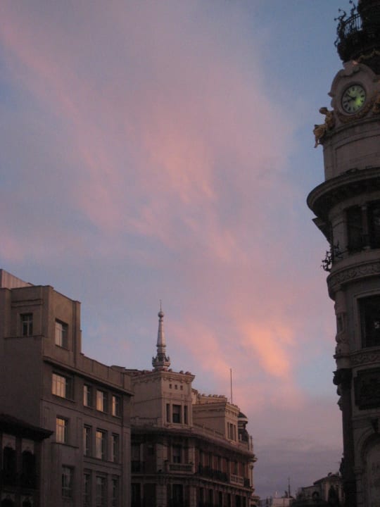 Blick vom Balkon Sonnenuntergang Hotel Regina