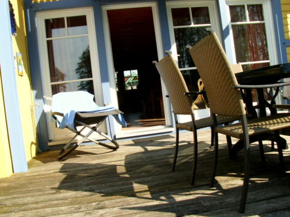 Die Terrasse Ferienhaus Inselhaus Rheinsberg