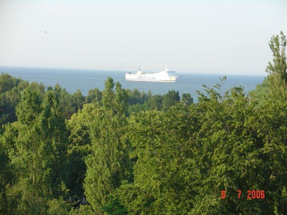 Ausblick vom Balkon im 5. Stock Alga Baltic Resort